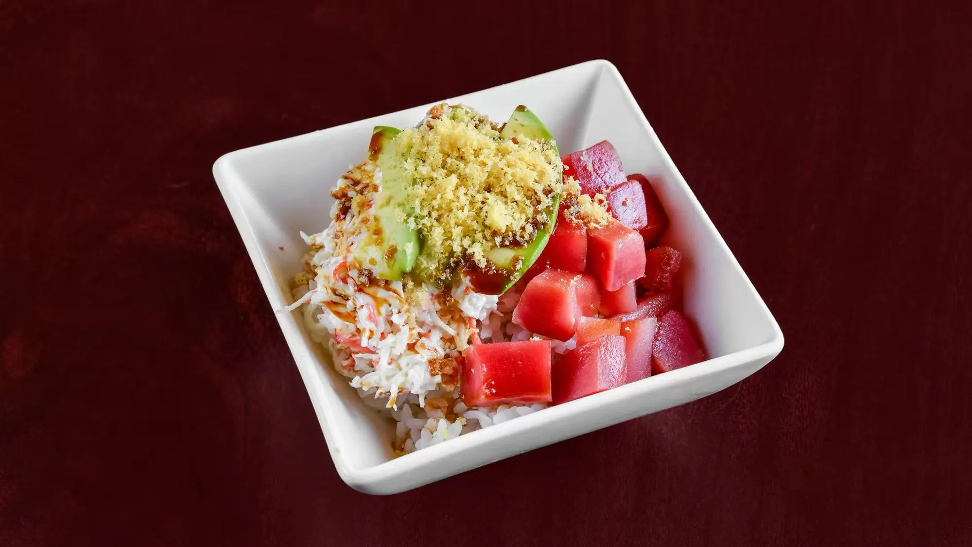 Tuna Sashimi Salad with Cucumber and Avocado at Green Tea Sushi Bar，a Japanese Restaurant in Covington