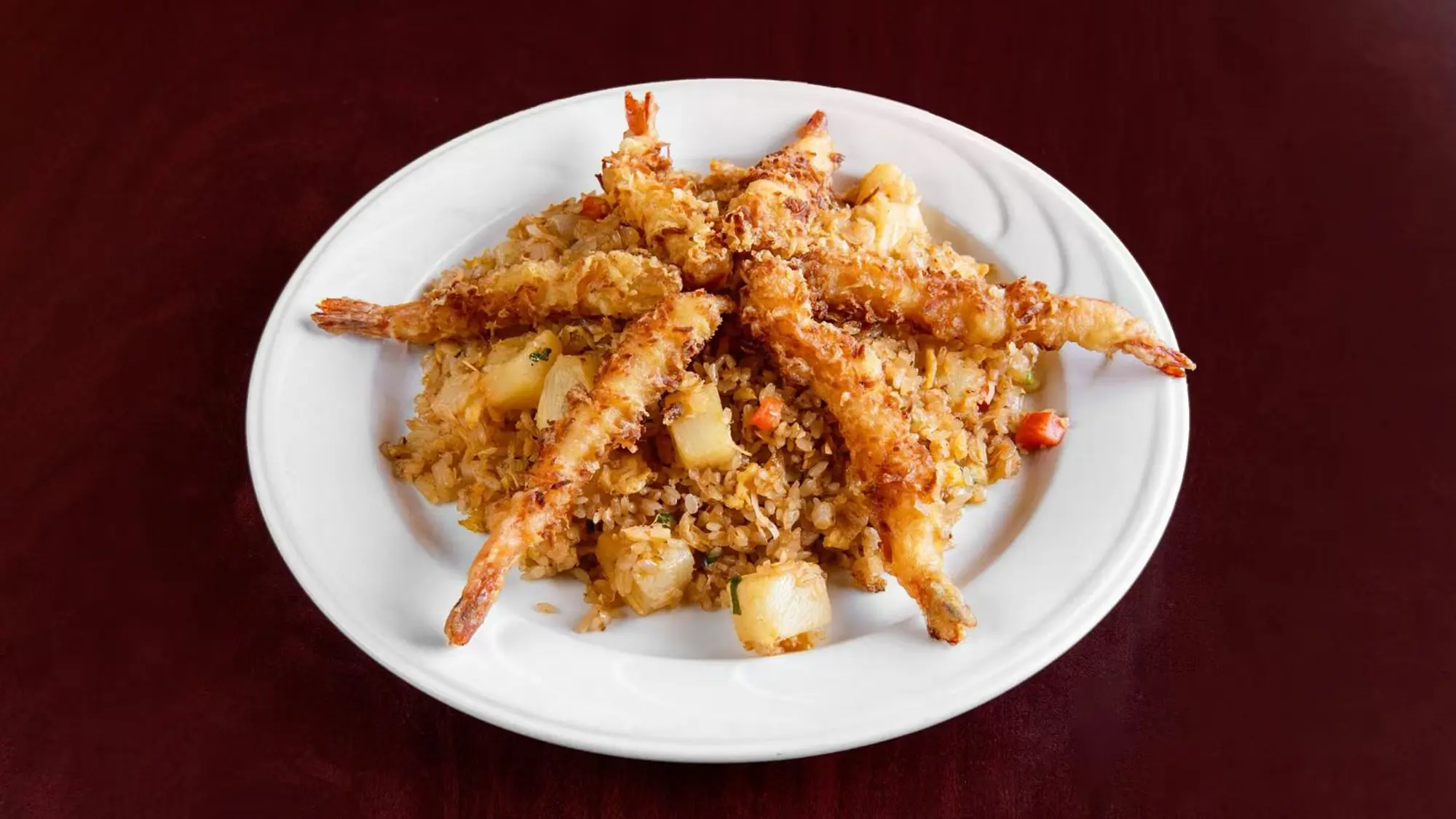 Shrimp Fried Rice with Mixed Vegetables at Green Tea Sushi Bar，a Japanese Restaurant in Covington